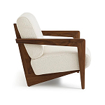 Кресло с обивкой из белого букле Armchair White Boucle варинант исполнения - 1 | Loft Concept в Твери