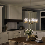 Люстра с 6-ю прозрачными цилиндрическими плафонами Kichler варинант исполнения - 8 | Loft Concept в Твери