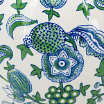 Ваза с зелено-голубым цветочным узором на белом фоне 47 см Blue & White Ornament варинант исполнения - 2 | Loft Concept в Твери