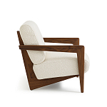 Кресло Avalon White Boucle из массива ореха варинант исполнения - 3 | Loft Concept в Твери