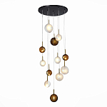 Люстра светодиодная с сферическими стеклянными плафонами Splatter варинант исполнения - 5 | Loft Concept в Твери