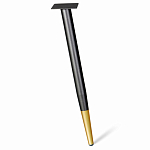 Стол обеденный с коричневой прямоугольной столешницей из керамики на четырех металлических ножках Brown Ceramics варинант исполнения - 3 | Loft Concept в Твери