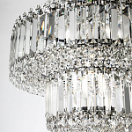 Круглая люстра с хрустальным декором Harmonica Crystal Round Chrome Chandelier варинант исполнения - 2 | Loft Concept в Твери