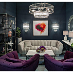 Диван трехместный велюровый серый Island of Comfort варинант исполнения - 5 | Loft Concept в Твери