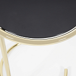 Приставной столик на золотистом основании с черной столешницей Noir варинант исполнения - 2 | Loft Concept в Твери