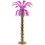 Торшер Glass Decorated Palm Floor Lamp Pink Листья Пальмы  варинант исполнения - 3 | Loft Concept в Твери