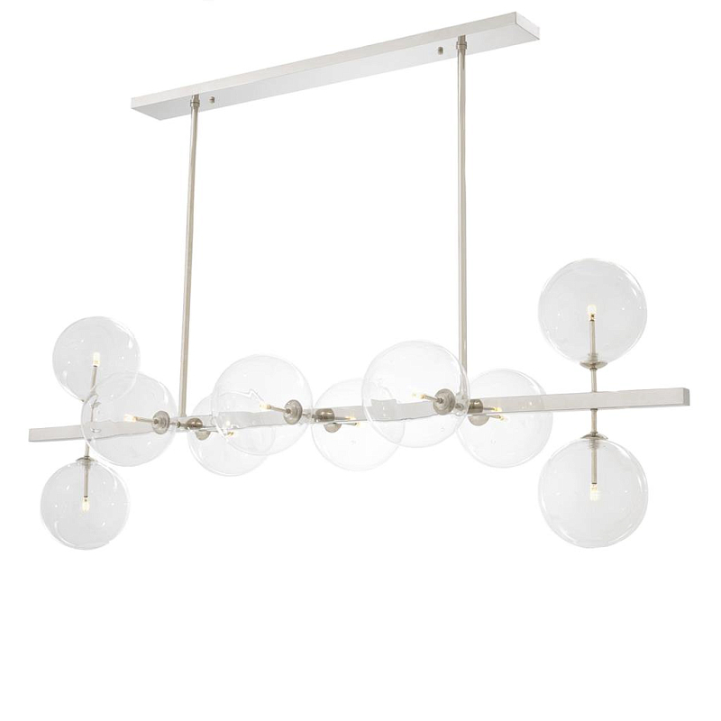 Люстра Chandelier Largo Nickel Никель Прозрачное Стекло Люстра Chandelier Largo Nickel Никель Прозрачное Стекло в Твери | Loft Concept