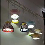 Подвесные светильники в виде чаши с цветочным блюдцем Flower Reversal варинант исполнения - 6 | Loft Concept в Твери