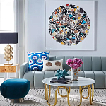 Дизайнерский журнальный столик чёрный с круглой столешницей Arycy варинант исполнения - 1 | Loft Concept в Твери