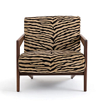 Кресло с обивкой из шенилла с тигровым принтом Tiger Chair варинант исполнения - 1 | Loft Concept в Твери
