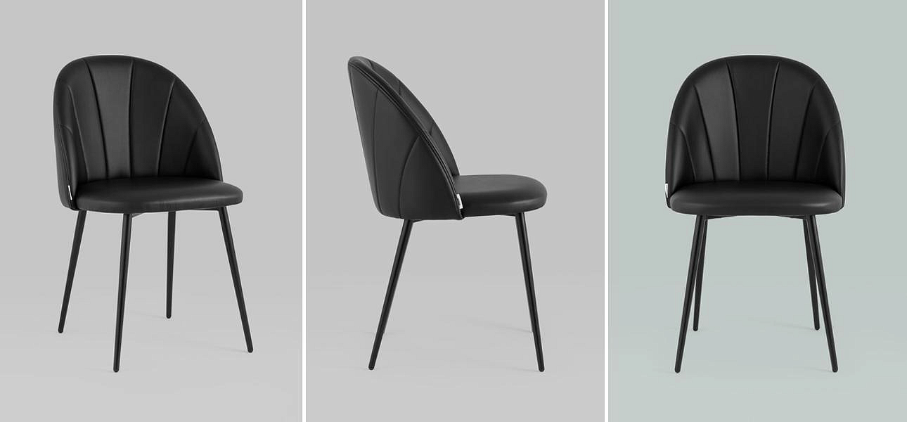Стул Balsari S Chair Черная Экокожа Стул Balsari S Chair Черная Экокожа - Loft-Concept в Твери
