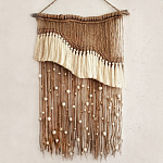 Дизайнерское Панно Дюна Макраме из нитей и бусин Wall Panel Dune варинант исполнения - 2 | Loft Concept в Твери