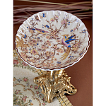 Чаша с цветочным орнаментом на ножке в виде бронзового ангела Eden Garden варинант исполнения - 7 | Loft Concept в Твери