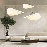 Подвесной светильник с белым тканевым плафоном в форме облака Crystal Cloud Junction варинант исполнения - 8 | Loft Concept в Твери