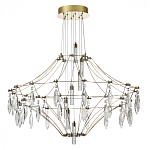 Люстра подвесная из металла с прозрачными подвесками из хрусталя Quasar 93 варинант исполнения - 2 | Loft Concept в Твери