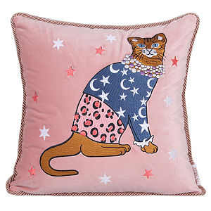 Декоративная подушка с вышивкой Magic Cat Embroidery Cushion