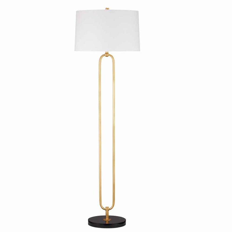Торшер на овальном каркасе Lamp Paperclip Золотой Черный Мрамор Nero Слоновая кость Торшер на овальном каркасе Lamp Paperclip Золотой Черный Мрамор Nero Слоновая кость в Твери | Loft Concept