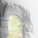 Встраиваемый в стену гипсовый светильник под покраску с колоннами и арками в античном стиле Antiquity Athena варинант исполнения - 14 | Loft Concept в Твери