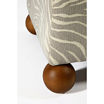 Банкетка Wakonda Gray Zebra с деревянными шариками  варинант исполнения - 5 | Loft Concept в Твери