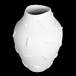 Декоративная ваза белая керамическая с абстрактным объемным декором Molecule Collection варинант исполнения - 3 | Loft Concept в Твери