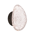 Бра с прозрачным рельефным плафоном на черном металлическом основании Iona варинант исполнения - 1 | Loft Concept в Твери