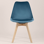 Стул с мягким велюровым сиденьем Arvika Blue варинант исполнения - 3 | Loft Concept в Твери