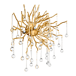 Бра с лучеобразным основанием и подвесками из прозрачного стекла в виде длинных капель Droplet Chandelier варинант исполнения - 3 | Loft Concept в Твери