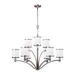 Люстра с белыми стеклянными плафонами в форме цилиндра Feiss варинант исполнения - 6 | Loft Concept в Твери