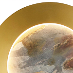 Бра в форме диска цвета латунь Brass Borders варинант исполнения - 3 | Loft Concept в Твери