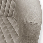 Барный стул со спинкой и мягкой обивкой с ромбами на 4-х деревянных ножках Бежевый Велюр Ava Charm варинант исполнения - 4 | Loft Concept в Твери