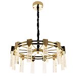 Люстра с прямоугольными хрустальными плафонами Glass Rectangles Gold Chandelier 60 варинант исполнения - 3 | Loft Concept в Твери