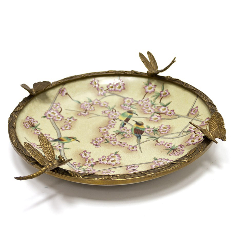 Блюдо Dragonfly Dish Бежевый Бронза Блюдо Dragonfly Dish Бежевый Бронза в Твери | Loft Concept
