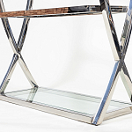 Металлический стеллаж со стеклянными полками Molecule варинант исполнения - 3 | Loft Concept в Твери