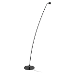 Торшер с изогнутой черной металлической стойкой и цилиндрическим плафоном Davide Groppi варинант исполнения - 1 | Loft Concept в Твери