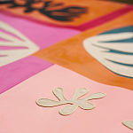 Обои ручная роспись в стиле Арт-деко Jazz Original colourway on painted silk with embroidery варинант исполнения - 5 | Loft Concept в Твери