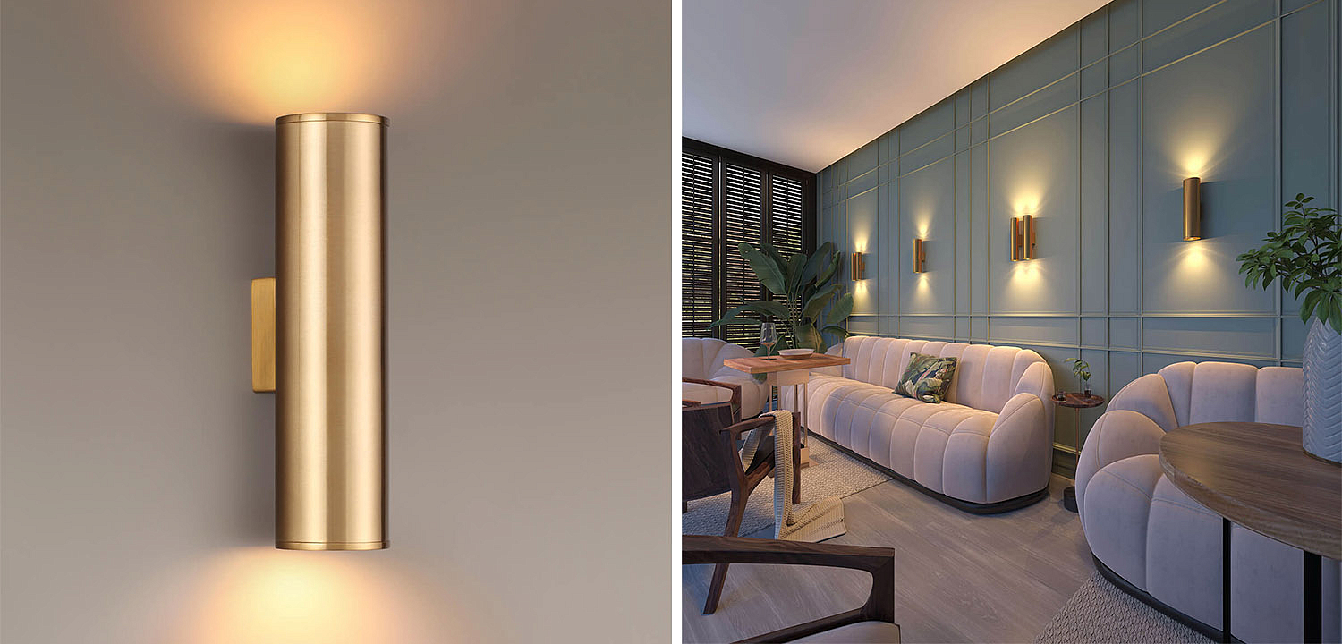 Бра Derk Trumpet tube Wall lamp Gold Бра Derk Trumpet tube Wall lamp Gold - Loft-Concept в Твери