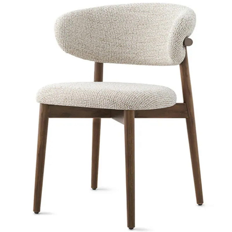 Стул деревянный Fay Wooden Soft Chair Коричневый Бежево-серый Орех Стул деревянный Fay Wooden Soft Chair Коричневый Бежево-серый Орех в Твери | Loft Concept