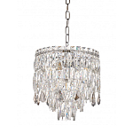 Люстра круглая с хрустальными подвесками на серебряном каркасе Roul Crystal Light варинант исполнения - 11 | Loft Concept в Твери