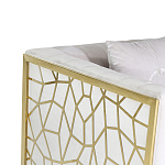 Кресло велюровое серое с фактурным каркасом золотистого цвета Best Traits варинант исполнения - 2 | Loft Concept в Твери