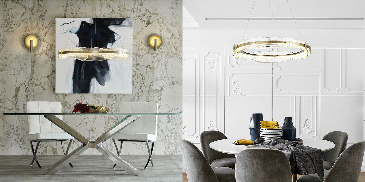 Люстра Ring horizontal glass chandelier Люстра Ring horizontal glass chandelier - Loft-Concept в Твери