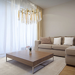 Люстра подвесная золотого цвета с разветвленными ветвями и прозрачными стеклянными подвесками Droplet Chandelier варинант исполнения - 12 | Loft Concept в Твери