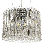 Круглая люстра с металлическими и хрустальными подвесками Bonnay Crystal Chrome Chandelier варинант исполнения - 1 | Loft Concept в Твери