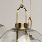 Люстра с 7-ю плафонами из прозрачного стекла в форме шара Orb Cascade  варинант исполнения - 11 | Loft Concept в Твери