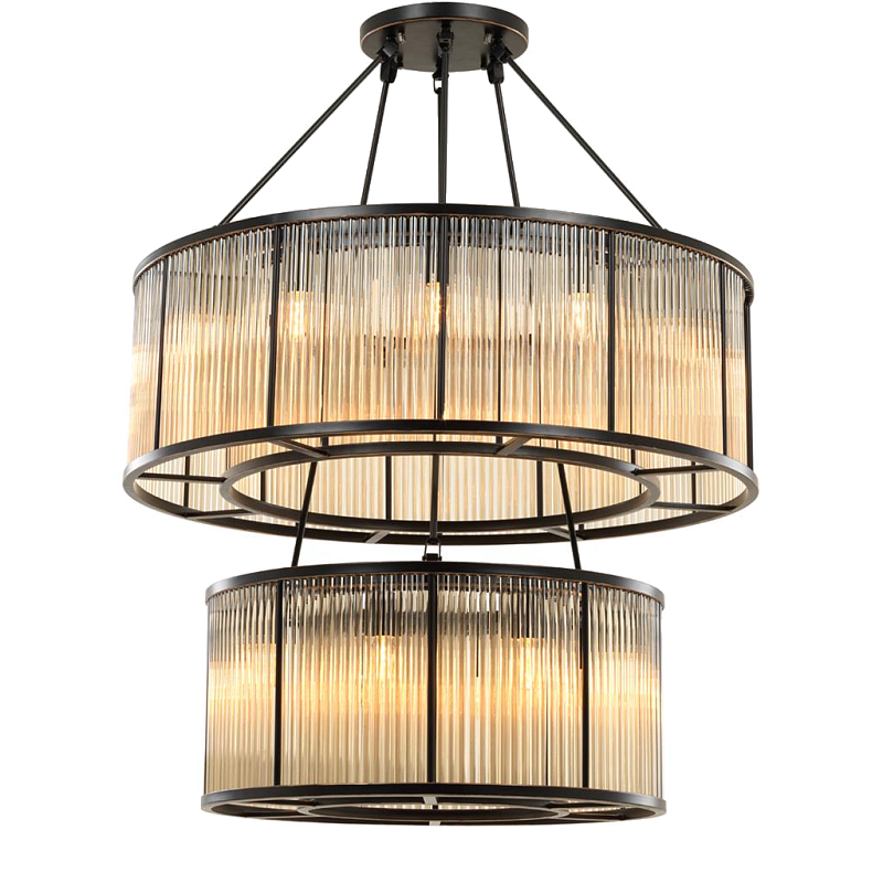 Люстра Chandelier Bernardi Темная бронза Прозрачный в Твери | Loft Concept 
