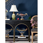 Чаша из прозрачного стекла с бронзовым рельефным ободком Eden Garden варинант исполнения - 3 | Loft Concept в Твери