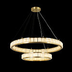 Люстра с 2-мя кольцами из натурального камня с регулируемыми плафонами Durability of Stone варинант исполнения - 5 | Loft Concept в Твери