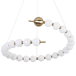 Люстра в виде спирали с сферическими акриловыми плафонами Pearls Suspension Brass Spiral Chandelier варинант исполнения - 1 | Loft Concept в Твери
