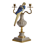 Подсвечникв образе попугая из фарфора с бронзовыми элементами Eden Garden варинант исполнения - 2 | Loft Concept в Твери