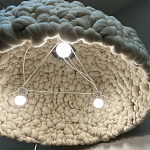 Вязаный подвесной светильник из шерсти Dome Wool Lamp  варинант исполнения - 4 | Loft Concept в Твери
