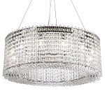 Круглая люстра с хрустальными подвесками хром Crystal Art Chrome Chandelier 12 варинант исполнения - 1 | Loft Concept в Твери
